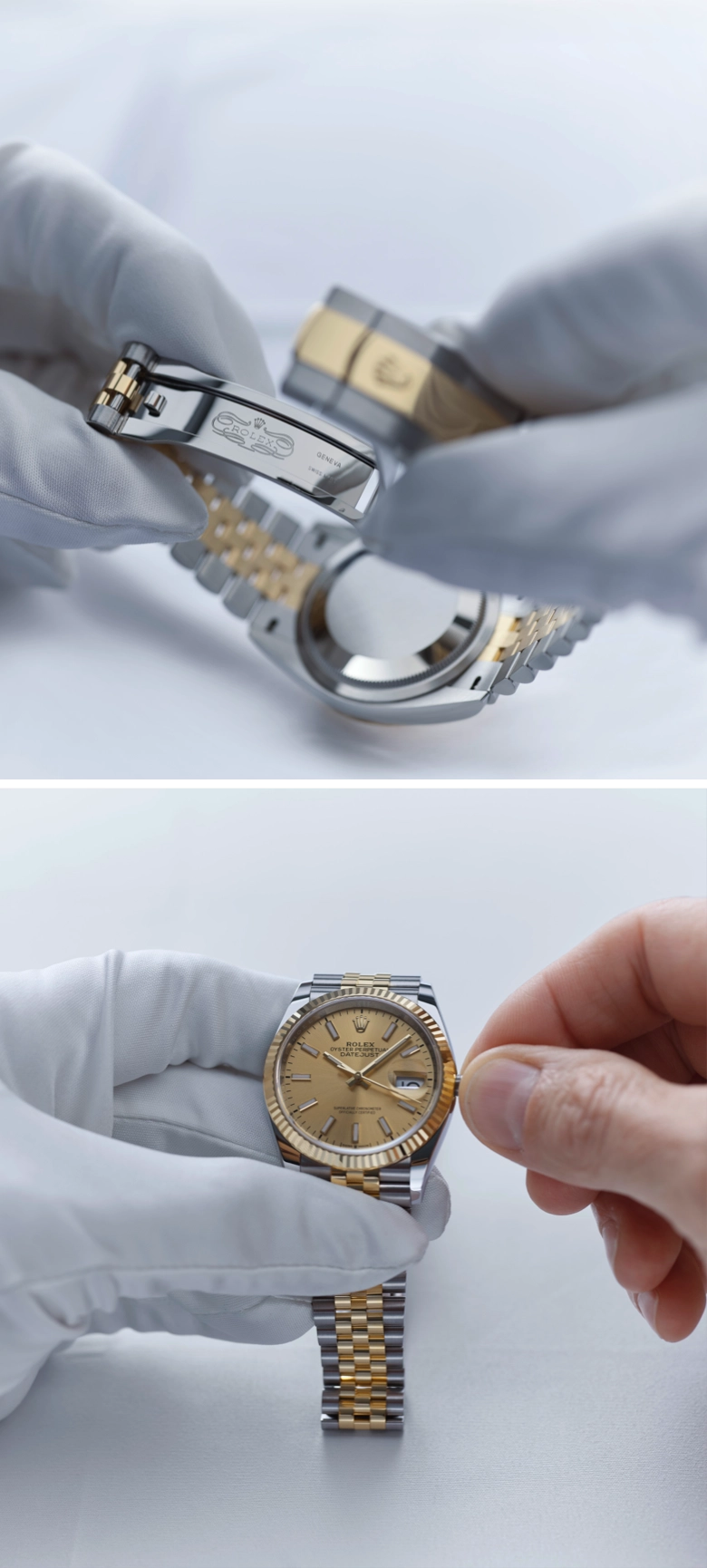 Rolex watch servicing procedure