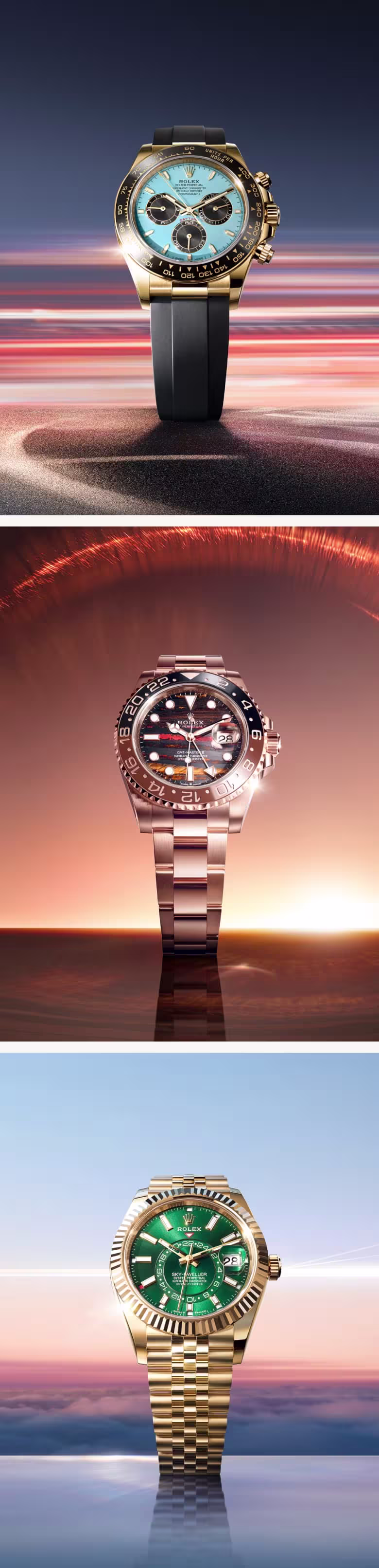Nouveaux cadrans Rolex 2025 - Daytona, GMT‑Master II, Sky‑Dweller chez Michaud