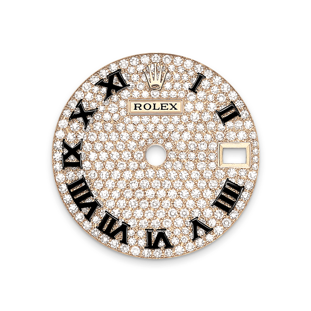 rolex Lady-Datejust in 18 ct yellow gold with case sides and lugs set with diamonds M279458RBR-0001* - Michaud