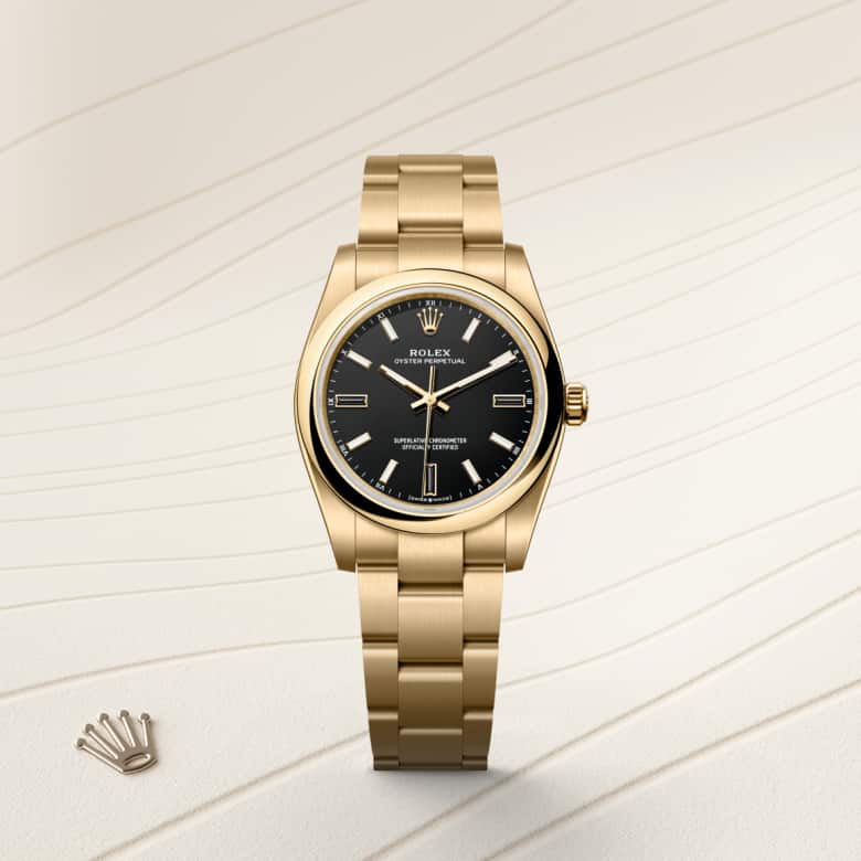 Rolex Oyster Perpetual 34 in Or jaune 18 ct M124208-0001* - Michaud