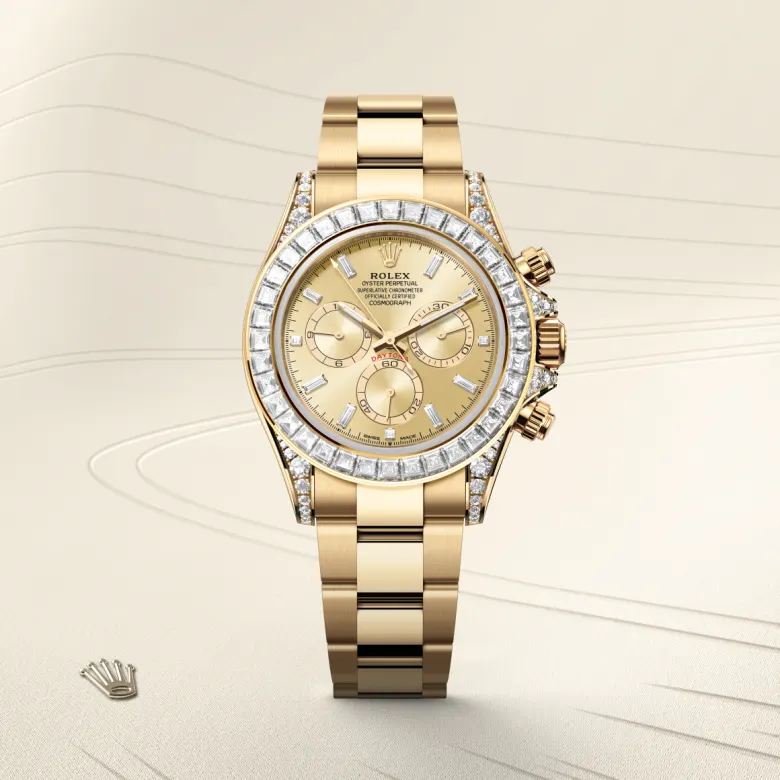 rolex Cosmograph Daytona in 18 ct yellow gold with lugs set with diamonds M126598TBR-0001* - Michaud