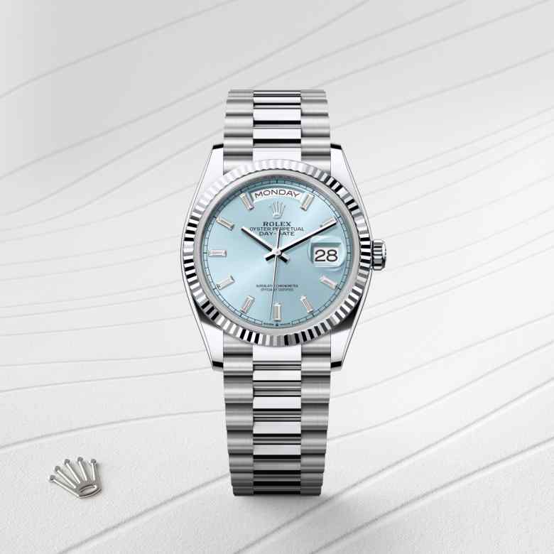 Rolex Day-Date 36 in Platine M128236-0009* - Michaud