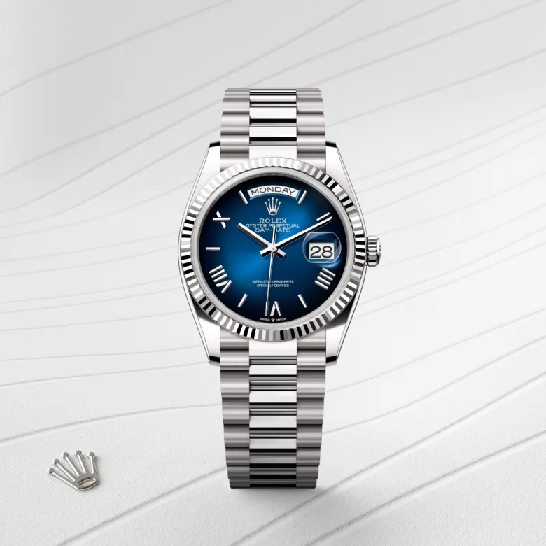 rolex Day-Date 36 in 18 ct white gold M128239-0063* - Michaud