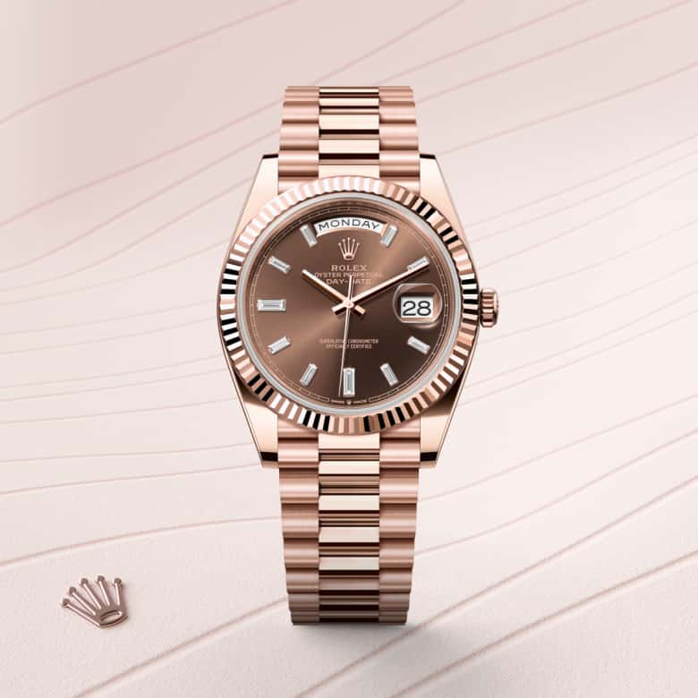 Rolex Day-Date 40 in 18 ct Everose gold M228235-0003* - Michaud