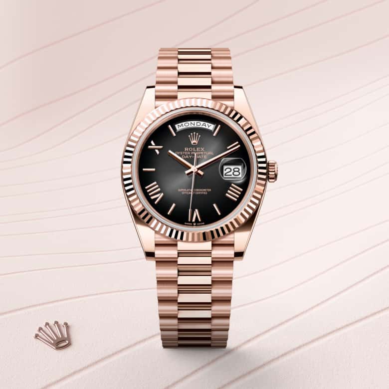 Rolex Day-Date 40 in 18 ct Everose gold M228235-0055* - Michaud