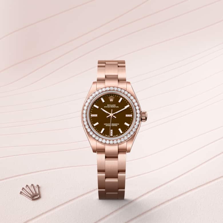 Rolex Oyster Perpetual 28 in 18 ct Everose gold M276245RBR-0002* - Michaud