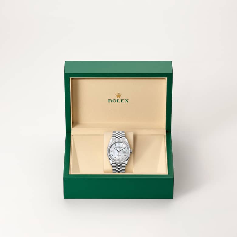 Rolex Datejust 36 in Rolesor gris – combinaison d’acier Oystersteel et d’or gris M126284RBR-0011* - Michaud