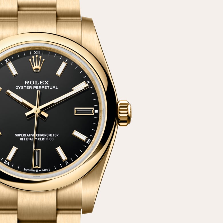 Rolex Oyster Perpetual 34 in Or jaune 18 ct M124208-0001* - Michaud