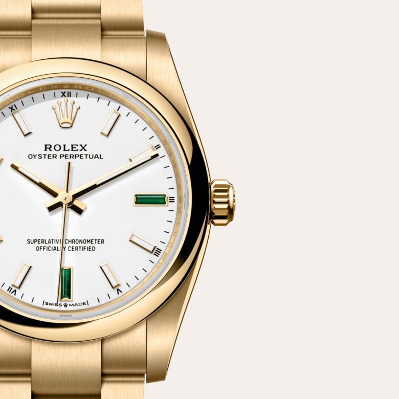 Rolex Oyster Perpetual 34 in 18 ct yellow gold M124208-0002* - Michaud