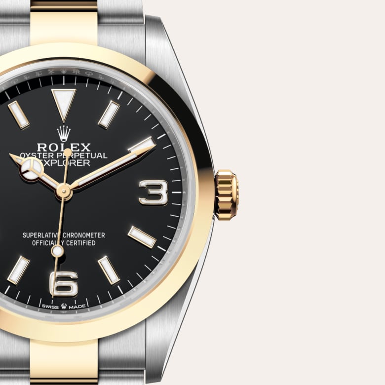 Rolex Explorer 36 in Rolesor jaune – combinaison d’acier Oystersteel et d’or jaune M124273-0001* - Michaud