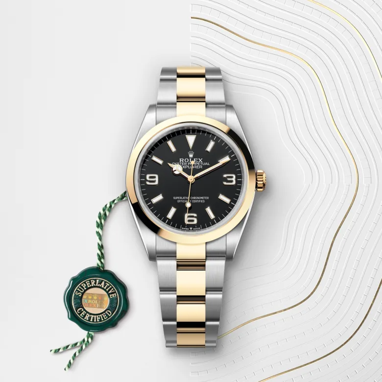 rolex Explorer 36 in Rolesor jaune – combinaison d’acier Oystersteel et d’or jaune M124273-0001* - Michaud