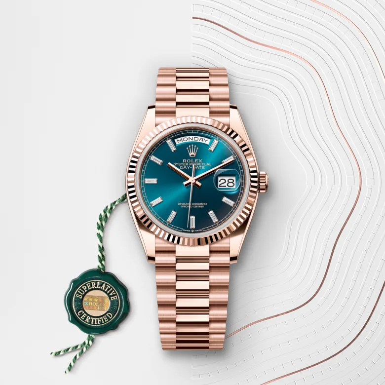 rolex Day-Date 36 in 18 ct Everose gold M128235-0085* - Michaud