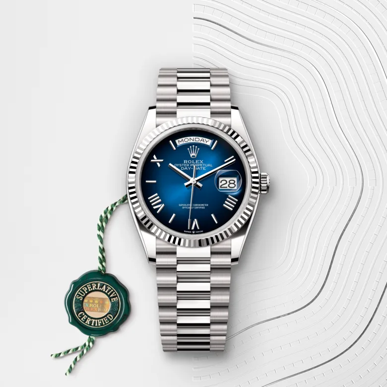 rolex Day-Date 36 in 18 ct white gold M128239-0063* - Michaud