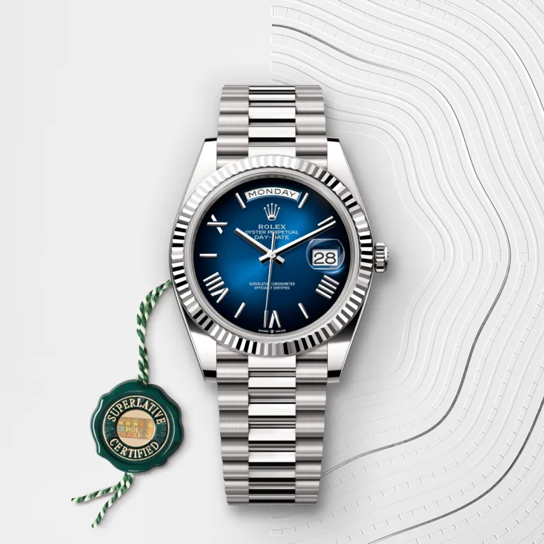 rolex Day-Date 40 in 18 ct white gold M228239-0076* - Michaud