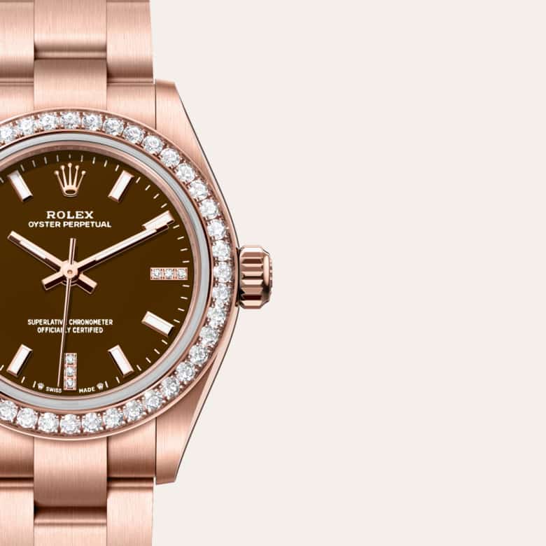 Rolex Oyster Perpetual 28 in 18 ct Everose gold M276245RBR-0002* - Michaud