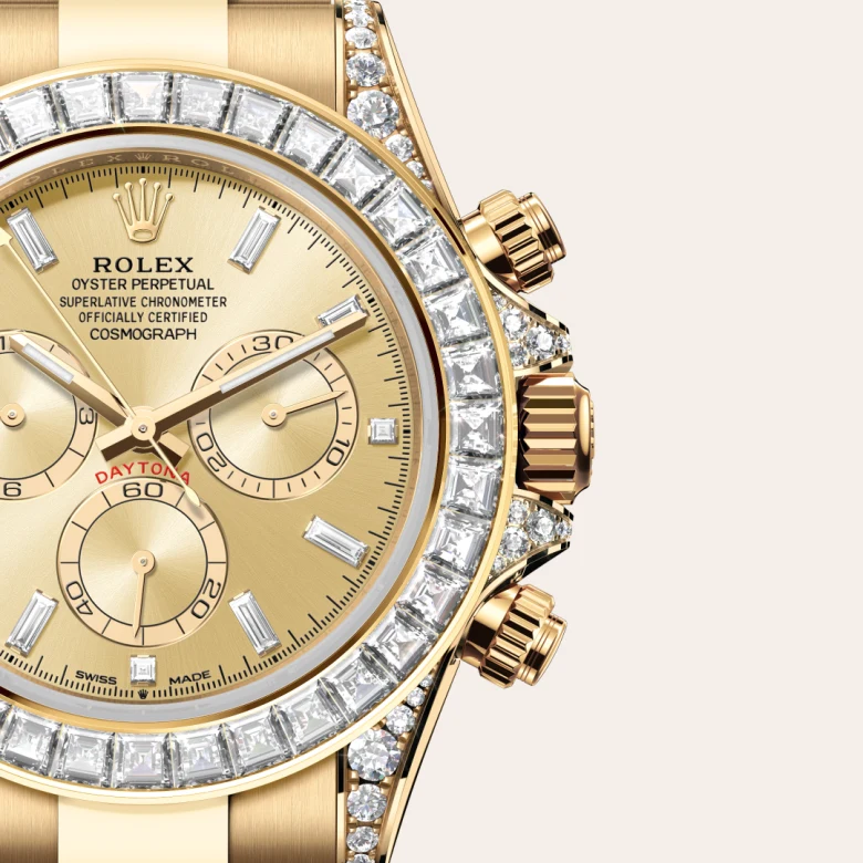 rolex Cosmograph Daytona in 18 ct yellow gold with lugs set with diamonds M126598TBR-0001* - Michaud