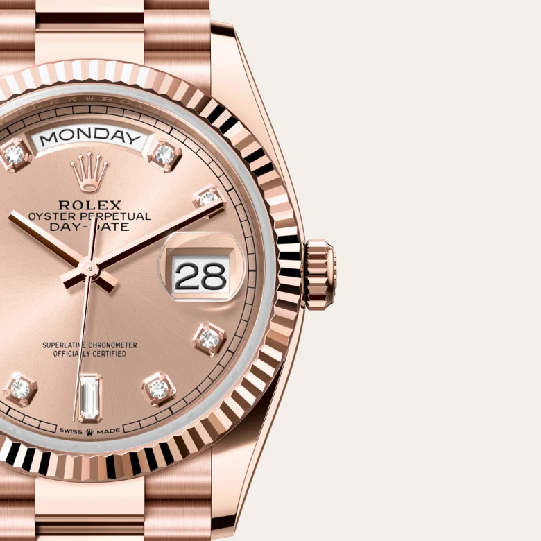 rolex Day-Date 36 in 18 ct Everose gold M128235-0009* - Michaud