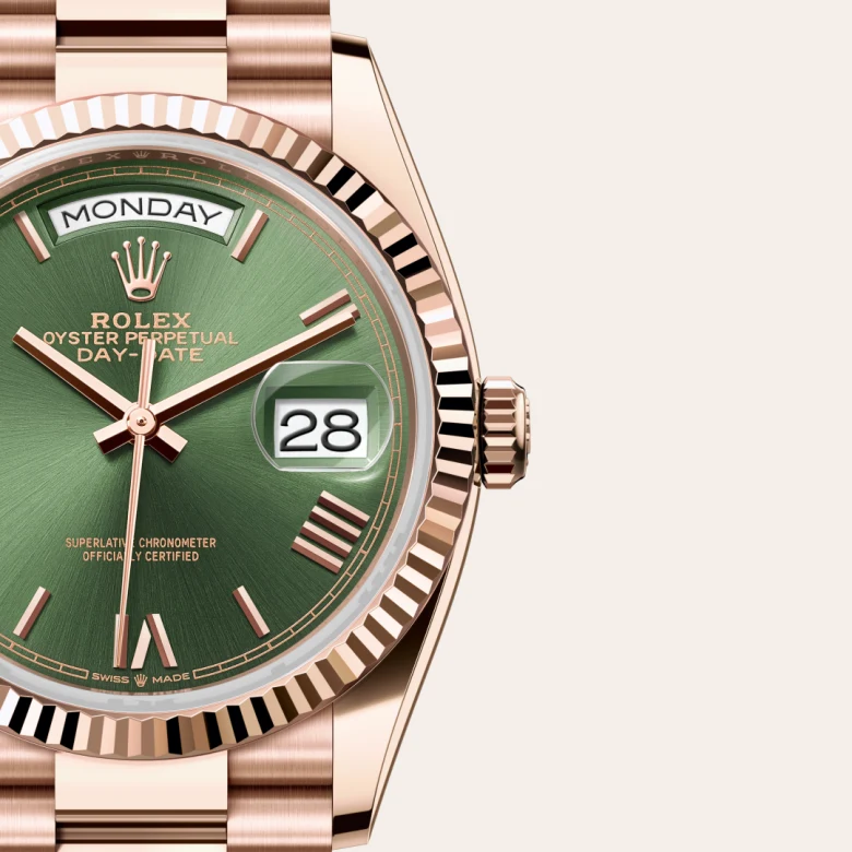 rolex Day-Date 36 in 18 ct Everose gold M128235-0089* - Michaud