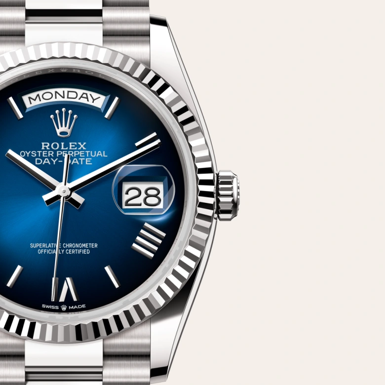 rolex Day-Date 36 in 18 ct white gold M128239-0063* - Michaud