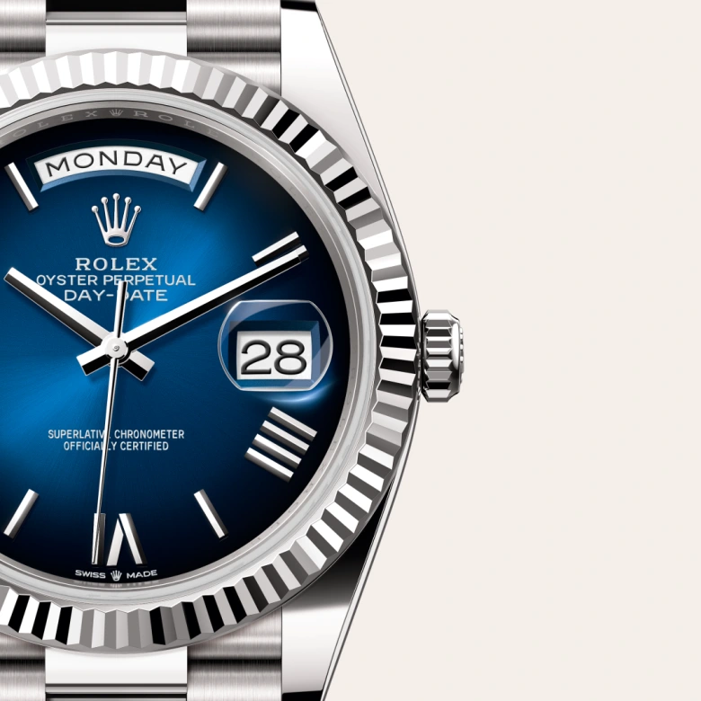 rolex Day-Date 40 in 18 ct white gold M228239-0076* - Michaud