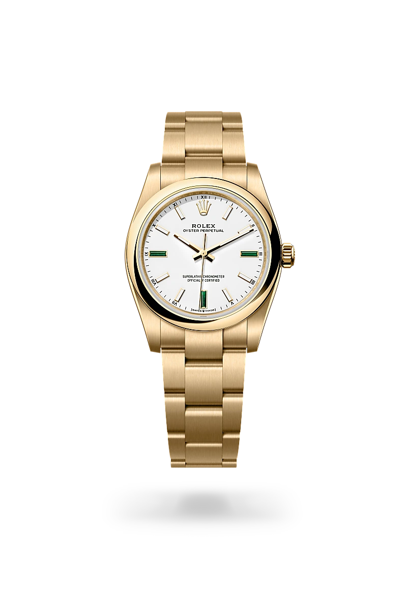 rolex Oyster Perpetual 34 in 18 ct yellow gold M124208-0002* - Michaud