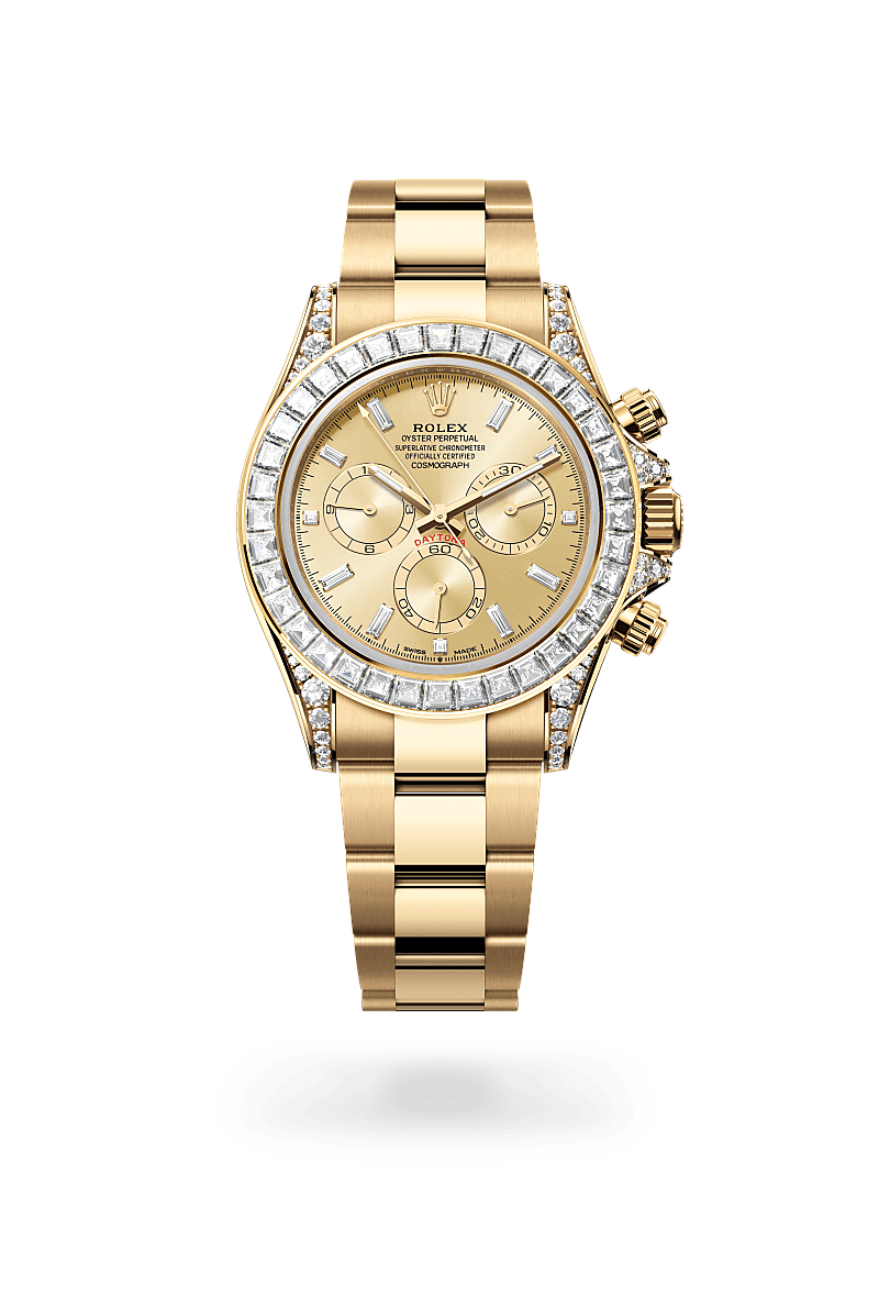 rolex Cosmograph Daytona in 18 ct yellow gold with lugs set with diamonds M126598TBR-0001* - Michaud