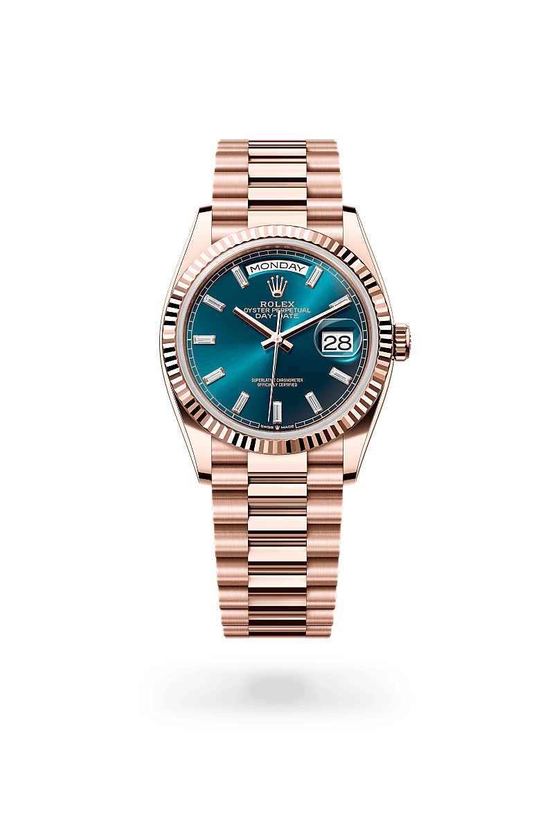 rolex Day-Date 36 in 18 ct Everose gold M128235-0085* - Michaud