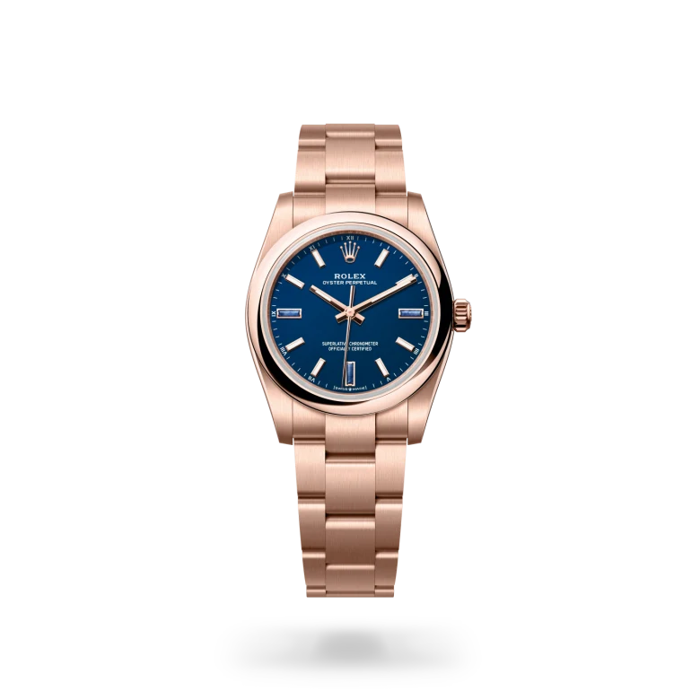 rolex Oyster Perpetual 34 in 18 ct Everose gold M124205-0002* - Michaud